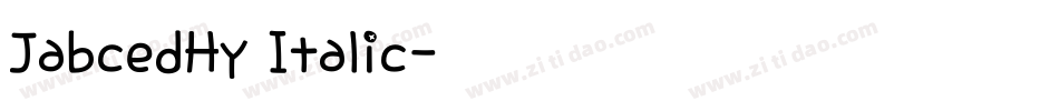 JabcedHy Italic字体转换